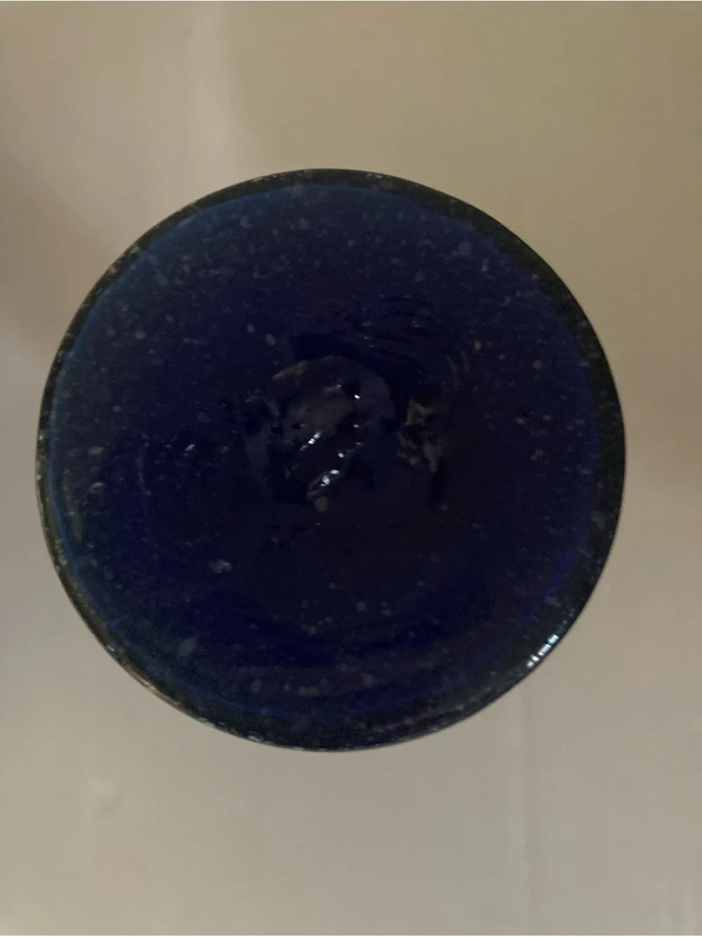 Vintage Hand-Blown Cobalt Blue Art Glass
